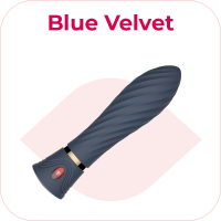 Vibrátor Blue Velvet, dvojitý silikon, měkký vibrátor,