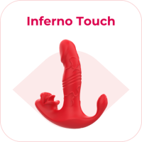 Přirážecí kalhotkový vibrátor Inferno Touch s dálkovým ovládáním