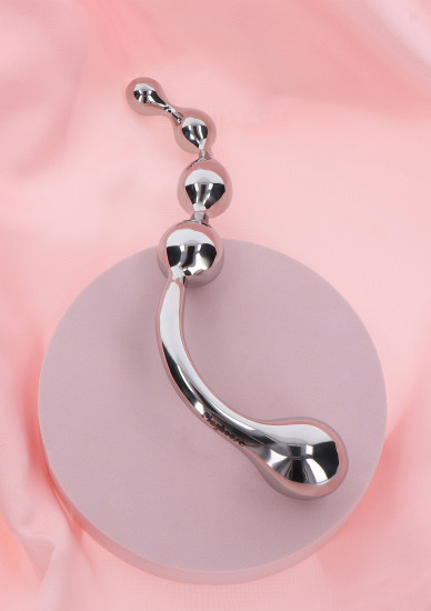 Oboustranné kovové dildo Bulb Wand (24 cm)