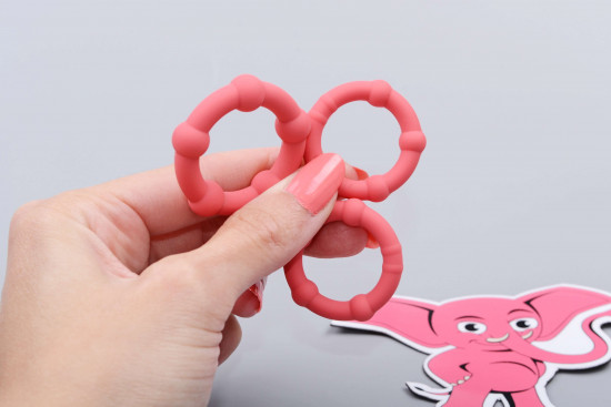 Erekční kroužky Elephant Rings, v ruce