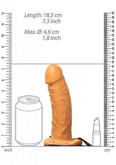 Dutý připínací strap-on Jim (18,5 cm)