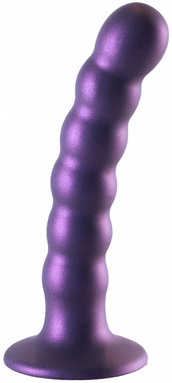 Anální kuličkové dildo Metallico Beaded (13,8 cm), fialové