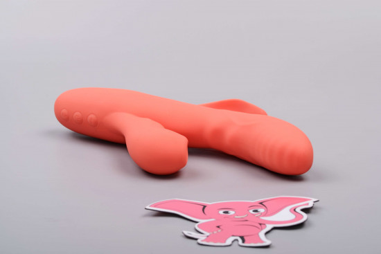 Adore Coraline – silikonový tlakový vibrátor 3v1 s nahříváním (22 cm)