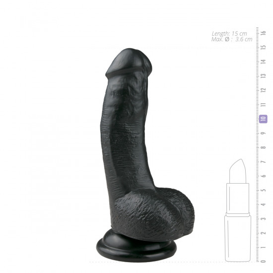 Realistické dildo s přísavkou a varlaty Darknite (15 cm)