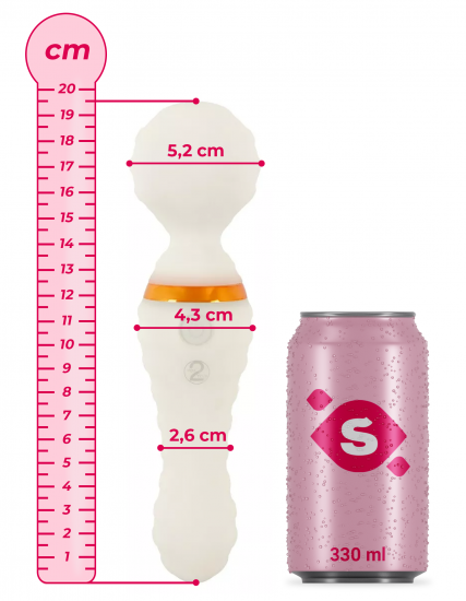 Svítící masážní hlavice Lumisphere (19,5 cm)