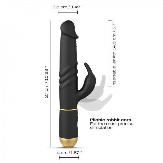 Perličkový přirážecí vibrátor Furious Rabbit 2.0 (27 cm)