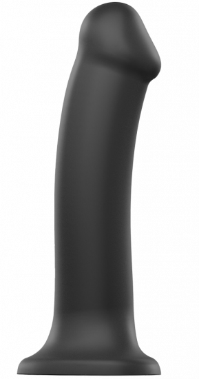 Strap-On-Me ohebné dildo z dvojitého silikonu (20 cm), černé