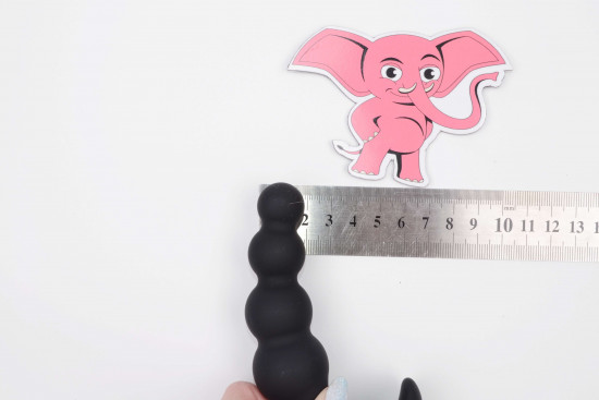 Vibrační anální kuličky Vibro Anal Beady s dálkovým ovládáním (12,8 cm), rozměry