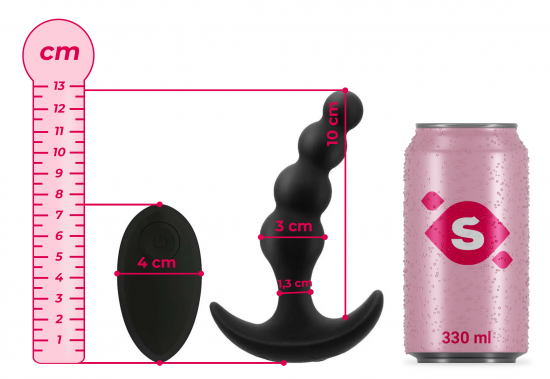Vibrační anální kuličky Vibro Anal Beady s dálkovým ovládáním (12,8 cm)