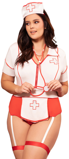 Plus size kostým Lovely Nurse, XL–XXL