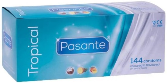 Pasante Tropical – ochucené latexové kondomy (144 ks)