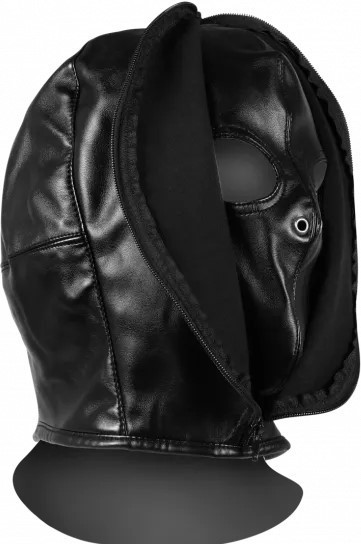 Koženková maska Zip-up Bondage