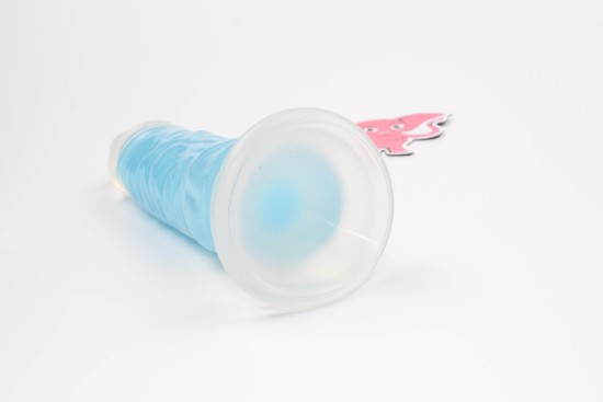 Svítící dildo s přísavkou Blue Radiance (20 cm)