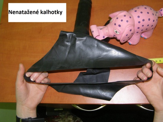 LateX kalhotky se třemi penisy Blackie III