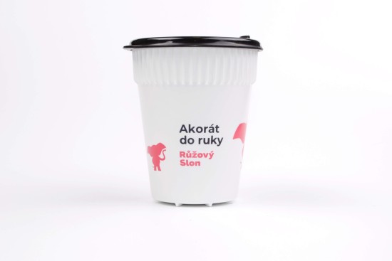 Merch – hravý sloní kelímek Růžový Slon (0,3 l)
