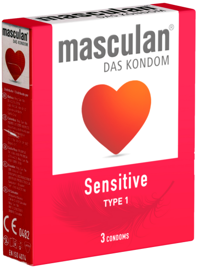 Masculan Typ 1 (sensitive) 150 smooth pink condoms for sensual moments