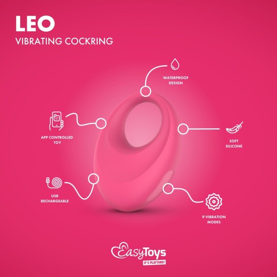 EASYCONNECT - Vibrační kroužek na penis Leo ovládaný aplikací
