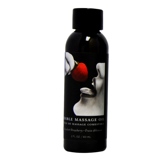 Earthly Body Strawberry Edible Massage Oil - 2 fl oz / 60 ml