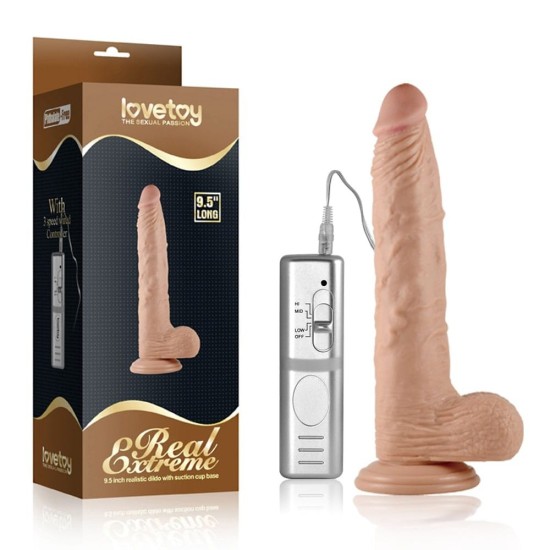 9,5'' Real Extreme Vibrační Dildo