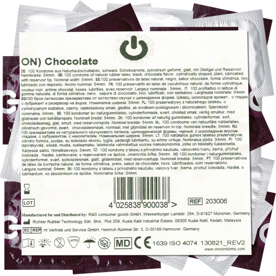 On) Bulk-Pack: Chocolate black condoms 100 pcs