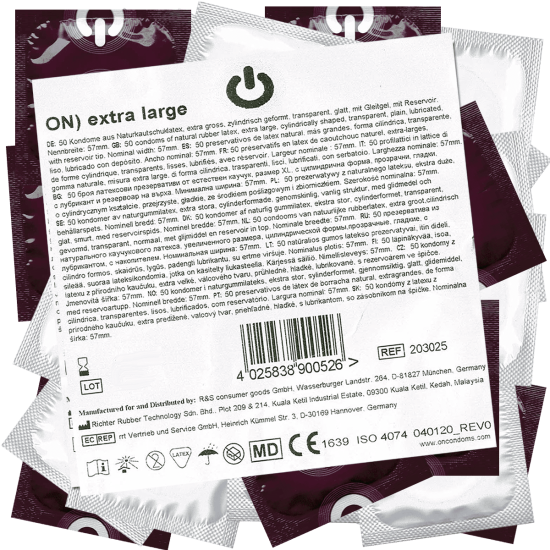 On) Bulk-Pack: Extra Large, 100 wide condoms