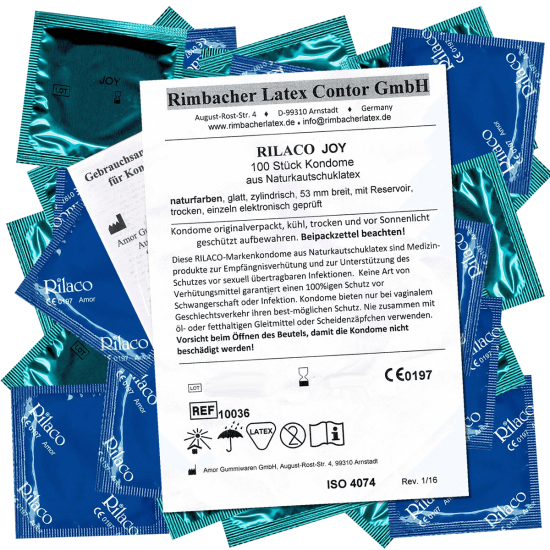 Rilaco Bulk-Pack: Joy, 100 dry condoms