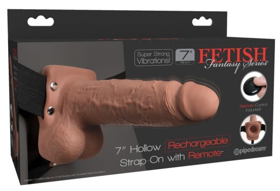 Hollow Strap-On s Nabíjecím Dálkovým Ovládáním