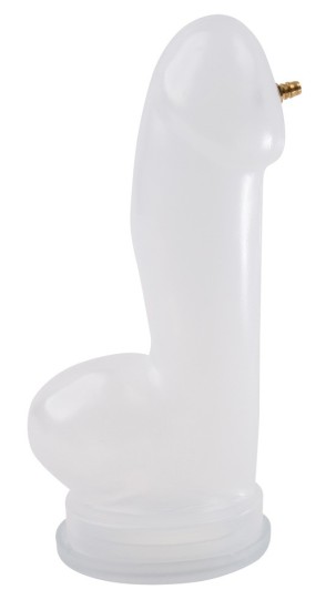 Realistický válec na penis XL transparentní
