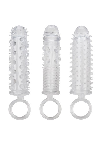 Set texturovaných návleků na penis 3 ks