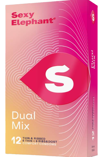 Sexy Elephant – sada kondomů Dual Mix (12 ks)