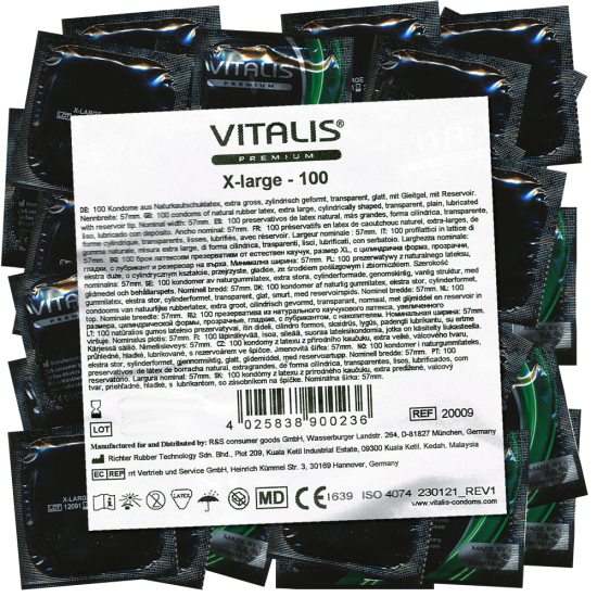 Vitalis Premium Bulk-Pack: X-Large, 100 large condoms