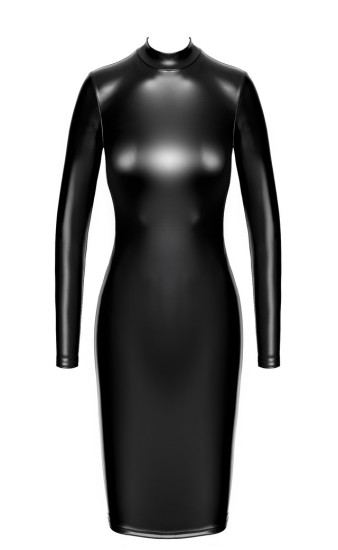 NOIR F371 Luxuria Crystal Back Sheer Midi Dress M