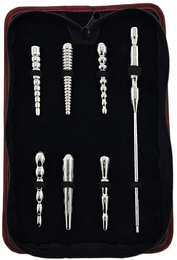 ROUGE Stainless Steel Penis Plug Set with Handle