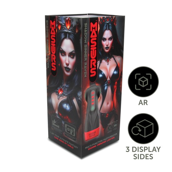Automatický masturbátor Masturs Shadow Sinner Raven (26 cm)