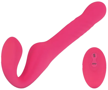 Teazers Strapless Strap On Vibrator - Pink