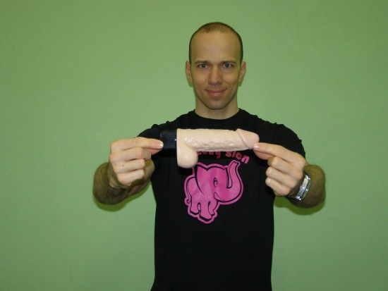 Vibrátor s varlaty SmallBoy 19 x 4 cm