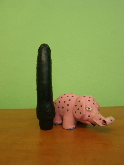 Vibrátor gelový černý,  velikost 20 cm