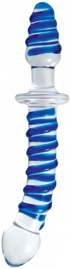 Skleněné dildo Twister Love (24 cm)