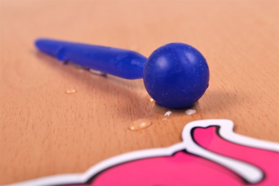 Silikonový dilatátor Blue Stick – detail zakulacené části dilatátoru