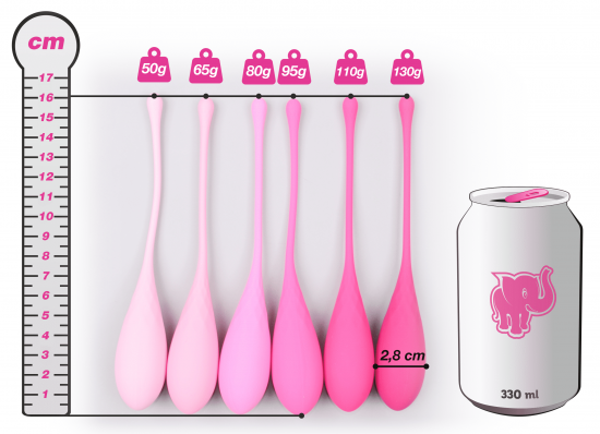 Sada vaginálních činek Deluxe Petite Kegel Balls, plechovka