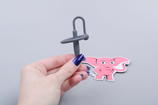 Silikonový Sperma Stopper s kroužkem Black Ring (8 mm)