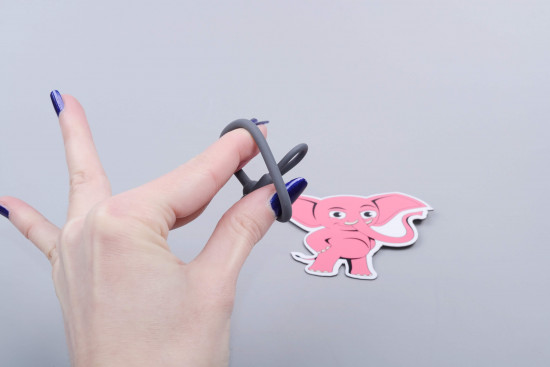 Silikonový Sperma Stopper s kroužkem Black Ring (8 mm)