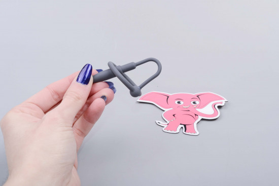 Silikonový Sperma Stopper s kroužkem Black Ring (8 mm)