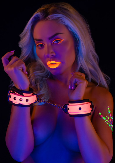 Růžová svítící pouta na ruce Pink Baddie