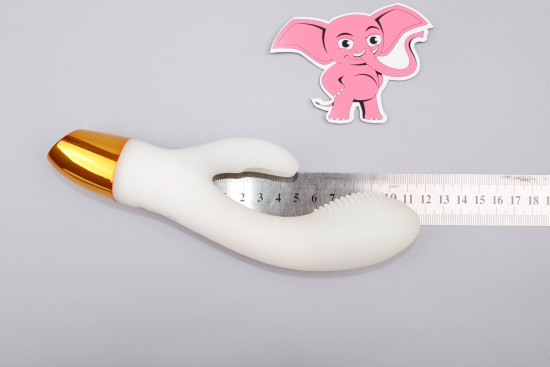 Svítící silikonový vibrátor s výběžkem na klitoris Lumisphere Bunny (19,5 cm)