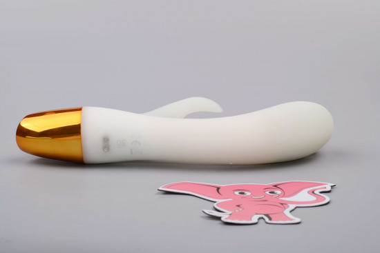 Svítící silikonový vibrátor s výběžkem na klitoris Lumisphere Bunny (19,5 cm)