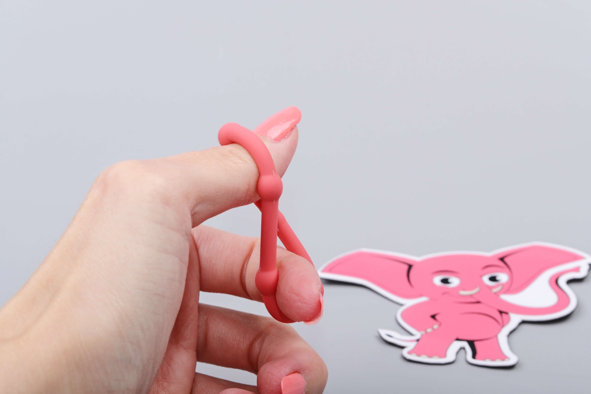 Erekční kroužky Elephant Rings, v ruce