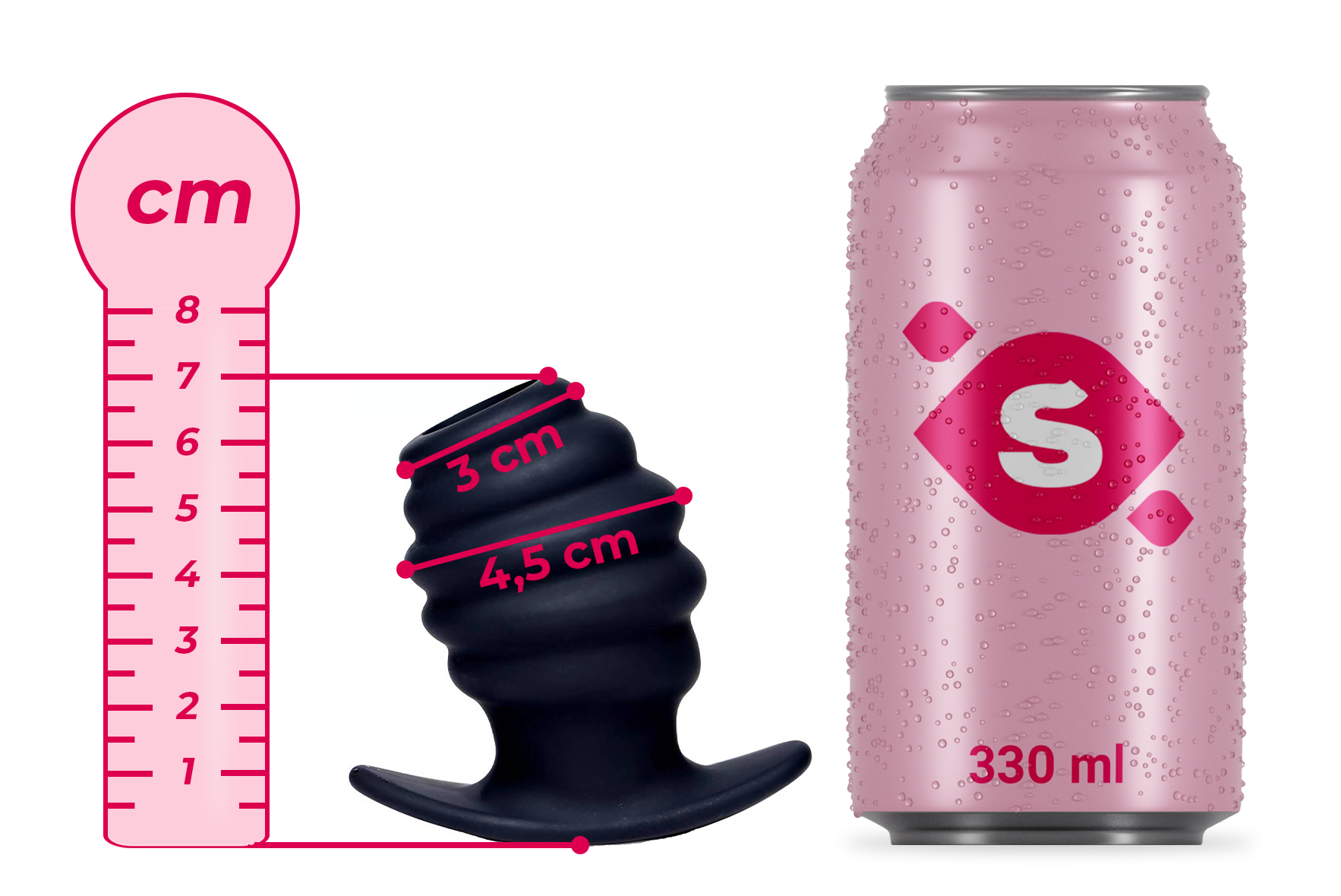 Silikonový anální tunel Notched