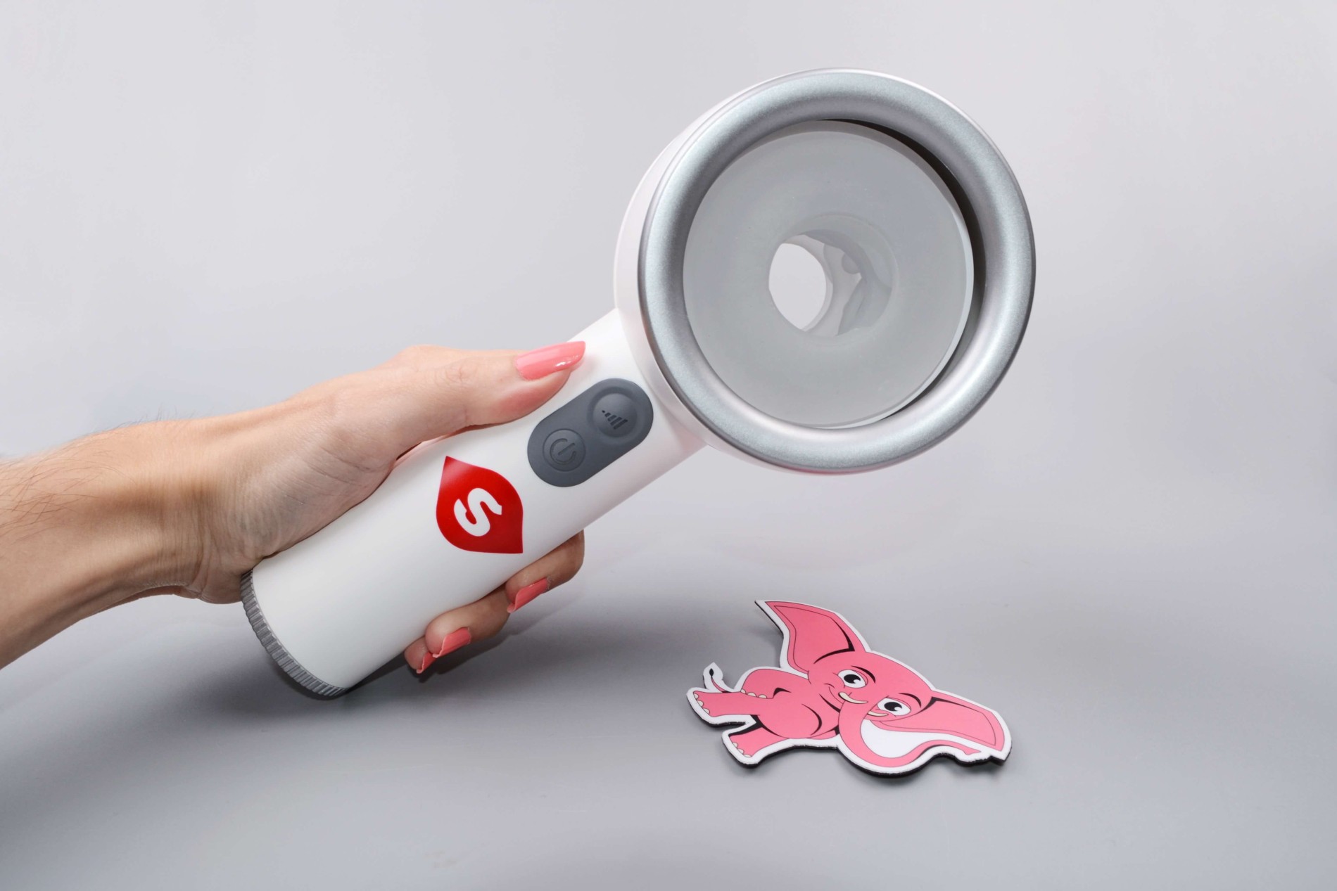 Automatický masturbátor Hammer Time (20,6 cm), v ruce