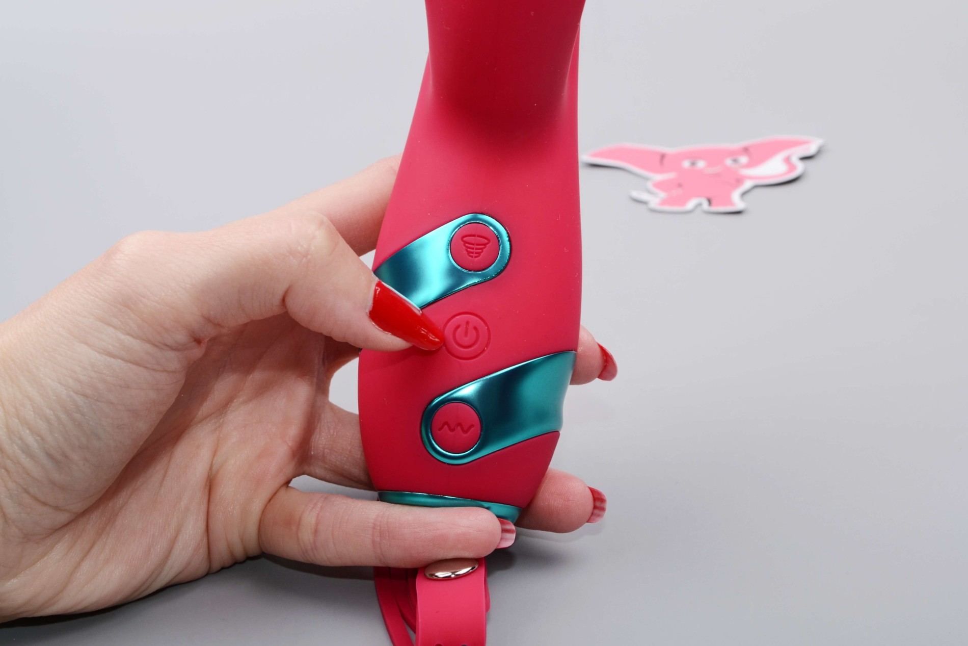 Adore Magenta G Touch tlakový vibrátor (22,8 cm), zapínání